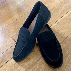 Faux-Suede Penny Loafer Shoes for Women